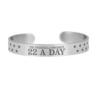 HiPeep Stainless Steel Quality Adjustable Cuff Bangle Bracelet - 22 A Day Memorial Bracelet, One Size, Stainless Steel, no gemstone