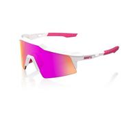 HiPER Vital Pink Mirror Sunglasses - SPEEDCRAFT SL in Matte White/Pink by 100%