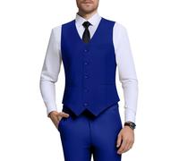 Hipfun Men's Suits 2 Piece Slim Fit Suit Set Formal Vest Pants Set for Men Casual Business Suits Wedding Prom Tuxedos
