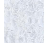 HipGirl 200 Clear Hair Ties and Rubber Bands for Women and Girls - Mini Ties for Pet Grooming and Hair Accessories
