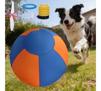 Hiphiprun 2026 Thickened 10/18/22" Calming Jumbo Ball for Dogs, Giant Herding Ball for Dogs, Durable Tear-Resistant Inflatable Big Balls with Heavy-Duty Handle Cover & Pum (Modern,18In-B)