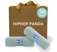 HIPHOP PANDA Baby Wash Clothes, Rayon Made from Bamboo - 2 Layer Ultra Soft Absorbent Washcloths for Boy - Newborn Face Towel - Makeup Remove Washcloths for Delicate Skin - (Green, 30 Pack)