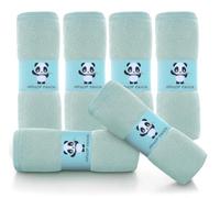 HIPHOP PANDA Baby Wash Clothes, Rayon Made from Bamboo - 2 Layer Ultra Soft Absorbent Washcloths for Boy - Newborn Face Towel - Makeup Remove Washcloths for Delicate Skin - (Green, 6 Pack)