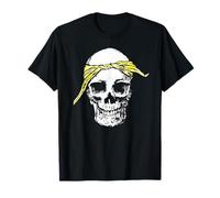 HipHop Skull & Yellow Do Rag Bandana Old School Rap Retro T-Shirt