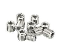 HiPicco 10 Pcs Thread Adapter Sleeve Reducing Nut, M5 x 0.8 Male to M3 x 0.5 Female Thread Stainless Steel Repair Insert Nut Screw 10mm Length Reducer Conversion Fastener