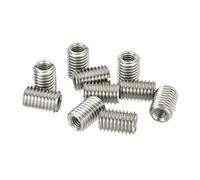HiPicco 10 Pcs Thread Adapter Sleeve Reducing Nut, M8 x 1.25 Male to M6 x 1 Female Thread Stainless Steel Repair Insert Nut Screw 15mm Length Reducer Conversion Fastener