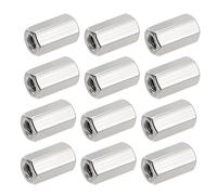 HiPicco 12Pcs Hex Coupling Nuts,3/8-16 UNC 20mm/0.79" Length, 304 SS | Rod Coupling Nut, for Threaded Rods & Studs