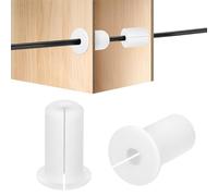 HiPicco 2Pcs Wall Grommets for Cables 3/4-Inch Silicone Cable Wall Bushing Feed Through Cable Routing Kit Accessories Wall Cable Pass Through for Ethernet with 7mm Hole, White