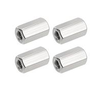 HiPicco 4Pcs Hex Coupling Nuts,M10x1.5-Pitch UNC 30mm/1.18" Length, 304 SS | Rod Coupling Nut, for Threaded Rods & Studs