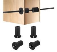 HiPicco 4Pcs Wall Grommets for Cables 3/4-Inch Silicone Cable Wall Bushing Feed Through Cable Routing Kit Accessories Wall Cable Pass Through for Ethernet with 7mm Hole, Black