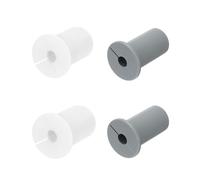 HiPicco 4Pcs Wall Grommets for Cables 3/4-Inch Silicone Cable Wall Bushing Feed Through Cable Routing Kit Accessories Wall Cable Pass Through for Ethernet with 7mm Hole, （2pcs Grey， 2pcs White)