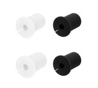 HiPicco 4Pcs Wall Grommets for Cables 3/4-Inch Silicone Cable Wall Bushing Feed Through Cable Routing Kit Accessories Wall Cable Pass Through for Ethernet with 7mm Hole, （2pcs Black，2pcs White)