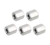 HiPicco 5Pcs Hex Coupling Nuts,M10x1.5-Pitch UNC 20mm/0.79" Length, 304 SS | Rod Coupling Nut, for Threaded Rods & Studs