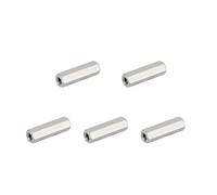 HiPicco 5Pcs Hex Coupling Nuts,M4x0.7-Pitch UNC 30mm/1.18" Length, 304 SS