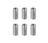 HiPicco 6 Pcs Thread Adapter Sleeve Reducing Nut, M10 x 1.5 Male to M8 x 1.25 Female Thread Stainless Steel Repair Insert Nut Screw 20mm Length Reducer Conversion Fastener