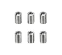 HiPicco 6 Pcs Thread Adapter Sleeve Reducing Nut, M12 x 1.75 Male to M10 x 1.5 Female Thread Stainless Steel Repair Insert Nut Screw 15mm Length Reducer Conversion Fastener