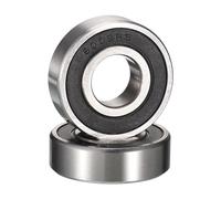 HiPicco 6003-2RS Deep Groove Ball Bearings, ID 17mm x OD 35mm x Width 10mm Double Rubber Sealed Ball Bearing Pre-Lubricated Chrome Steel Z2 Lever 2pcs