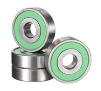 HiPicco 6203-1/2-2RS Deep Groove Bearings, ID 1/2"mm x OD 40mm x Width 12mm Double Rubber Sealed Ball Bearings, Pre-Lubricated (GCr15) Chrome Steel 4pcs