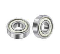 HiPicco 6304ZZ Deep Groove Ball Bearings, ID I.D.=20mm, O.D.=52mm, Thickness=15mm Double Shielded Ball Bearing Pre-Lubricated Chrome Steel Z2 Lever 2pcs