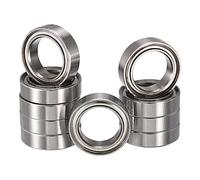 HiPicco 6701ZZ Deep Groove Ball Bearings, ID 12mm x OD 18mm x Width 4mm, Double Metal Shielded Ball Bearing Chrome Steel Z2 10pcs