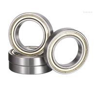 HiPicco 6901ZZ Deep Groove Bearings, ID 12mm x OD 24mm x Width 6mm Double Metal Shielded Ball Bearings, Pre-Lubricated (GCr15) Chrome Steel 4pcs