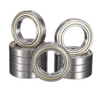 HiPicco 6901ZZ Deep Groove Bearings, ID 12mm x OD 24mm x Width 6mm Double Metal Shielded Ball Bearings, Pre-Lubricated (GCr15) Chrome Steel 10pcs