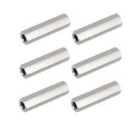 HiPicco 6Pcs Hex Coupling Nuts,1/4-20 UNC 40mm/1.57" Length, 304 SS