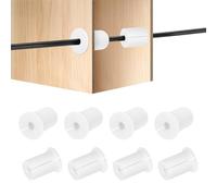 HiPicco 8Pcs Wall Grommets for Cables 1-Inch Silicone Cable Wall Bushing Feed Through Cable Routing Kit Accessories Wall Cable Pass Through for Ethernet with 7.5mm Hole, White