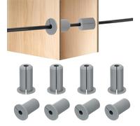 HiPicco 8Pcs Wall Grommets for Cables 3/4-Inch Silicone Cable Wall Bushing Feed Through Cable Routing Kit Accessories Wall Cable Pass Through for Ethernet with 7mm Hole, Grey