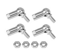 HiPicco Ball Head Joint Rod End Bearing/Ball Socket Universal Joints, 4pcs M6 Right Thread Carbon Steel Angle Ball Joint for Automotive, Hinged Door, Cupboard