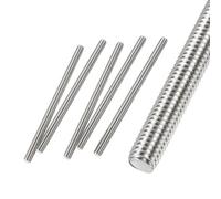 HiPicco Fully Threaded Rod M12 x 200mm 1.75mm Thread Pitch, 5 Pack 304 Stainless Steel Right Hand Threaded Rods Bar Studs for Furniture Machinery Assembly