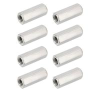 HiPicco Hex Coupling Nuts, M12 x 1.25-Pitch UNF 50mm/1.97" Length, 8 Pack 304 Stainless Steel Rod Coupling Nut for Threaded Rods & Studs