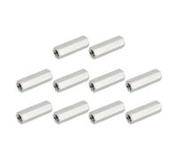 HiPicco Hex Coupling Nuts, M5 x 0.8-Pitch UNC 25mm/0.98" Length, 10 Pack 304 Stainless Steel Rod Coupling Nut for Threaded Rods & Studs