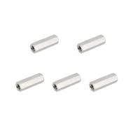 HiPicco Hex Coupling Nuts, M5 x 0.8-Pitch UNC 30mm/1.18" Length, 5 Pack 304 Stainless Steel Rod Coupling Nut for Threaded Rods & Studs