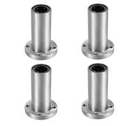 HiPicco Linear Ball Bearings, LM16LUU 16mm Extra Long Round Flange Linear Motion Bushing Double Side Rubber Sealed for 16mm Linear Shaft CNC Machine 3D Printer 4 Pack