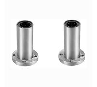 HiPicco Linear Ball Bearings, LM20LUU 20mm Extra Long Round Flange Linear Motion Bushing Double Side Rubber Sealed for 20mm Linear Shaft CNC Machine 3D Printer 2 Pack