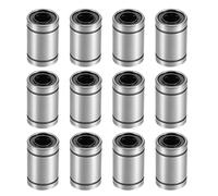 HiPicco Linear Ball Bearings, LM8UU 8mm Linear Motion Bushing Double Side Rubber Sealed Rod Liner Shaft Parts for CNC Machine 3D Printer 12 Pack