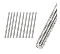 HiPicco M3 x 100mm Fully Threaded Rod & Studs, 304 Stainless Steel Right Hand Threads Rods, M3-0.5 Thread Pitch for Anchor Bolts, Clamps, Hangers and U-Bolts 10pcs