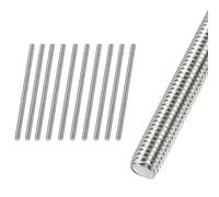 HiPicco M3 x 120mm Fully Threaded Rod & Studs, 304 Stainless Steel Right Hand Threads Rods, M3-0.5 Thread Pitch for Anchor Bolts, Clamps, Hangers and U-Bolts 10pcs