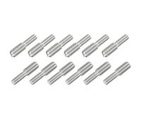 HiPicco M8x15mm to M12x15mm Double End Threaded Stud Screw Reducing Bolt,304 Stainless Steel Thread Reducer Adapter for Furniture Fastener Welding, Hardware Connectors 12 Pack