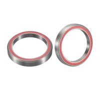 HiPicco MH-P16 Bicycle Headset Bearing, ID 40mm x OD 52mm x Width 7mm Sealed Chrome Steel Bearings, 45/45 Degree ACB4052 Bike Headset Bearing Red 2 Pack