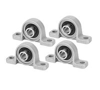 HiPicco Pillow Block Bearing, 4Pcs KP000 Flange Mounted Pillow Bearings - Bore 10mm/0.39" ID Self Alignment Zinc Alloy Plummer Block Bearing for Diameter 10mm Linear Shaft Rod