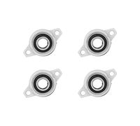 HiPicco Pillow Block Bearing, 4Pcs KPL002 Flange Mounted Pillow Bearings - Bore 15mm/0.59" ID Self Alignment Zinc Alloy Plummer Block Bearing for Diameter 15mm Linear Shaft Rod