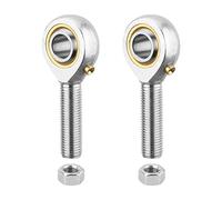 HiPicco POS6 Rod End Bearing, 2pcs 6mm Bore Pre-Lubricated M6x1.0mm Metric Male Thread Right Hand Heim Joint with Jam Nuts