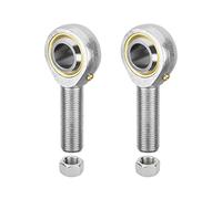HiPicco POS8 Rod End Bearing, 2pcs 8mm Bore Pre-Lubricated M8x1.25mm Metric Male Thread Right Hand Heim Joint with Jam Nuts