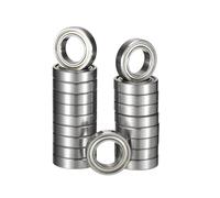 HiPicco R144ZZ Deep Groove Ball Bearings, ID 1/8" x OD 1/4" x Width 7/64" Miniature Bearings, Double Metal Shielded Ball Bearing Chrome Steel Z2 Lever 20pcs