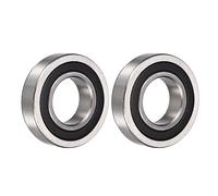 HiPicco R16-2RS Deep Groove Ball Bearings, ID 1" x OD 2" x Width 1/2" Double Rubber Sealed Ball Bearing Pre-Lubricated Chrome Steel Z2 Lever 2pcs