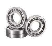 HiPicco R16-OPEN Deep Groove Ball Bearings, ID 1" x OD 2" x Width 3/8" Open Type Chrome Steel Ball Bearing Pre-Lubricated Chrome Steel Z2 Lever 4pcs