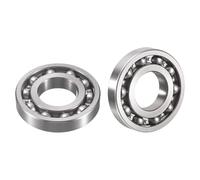 HiPicco R16-OPEN Deep Groove Ball Bearings, ID 1" x OD 2" x Width 3/8" Open Type Chrome Steel Ball Bearing Pre-Lubricated Chrome Steel Z2 Lever 2pcs
