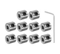HiPicco Set Screw Collars, 10 Pack 2mm Bore Shaft Lock Collars, 7mm OD, 7mm Width, 304 Stainless Steel Landing Gear Stopper Wheel Collar, Includes Wrench